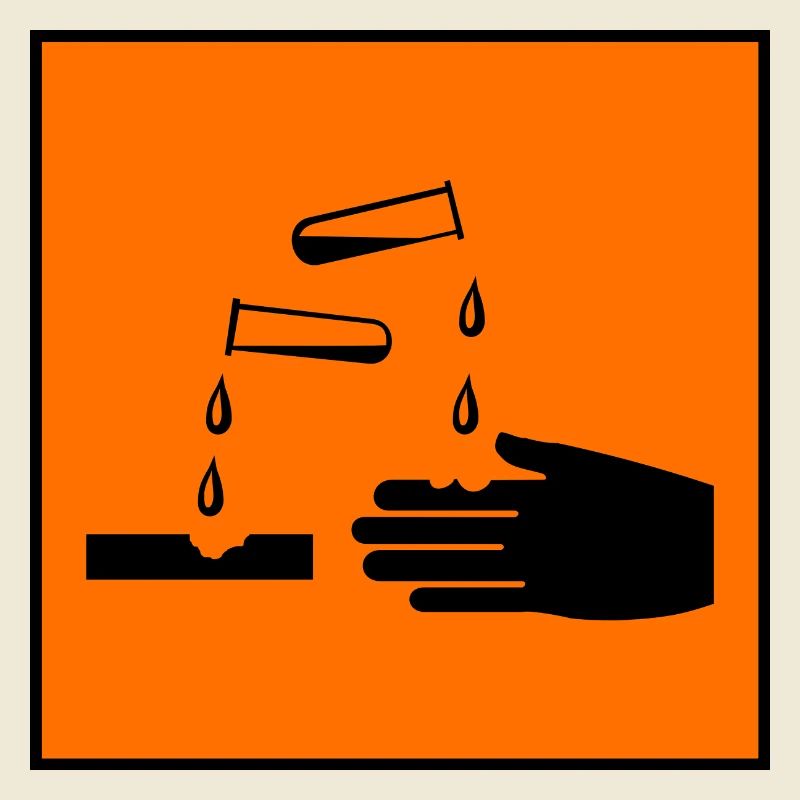 Symbole de danger caustique