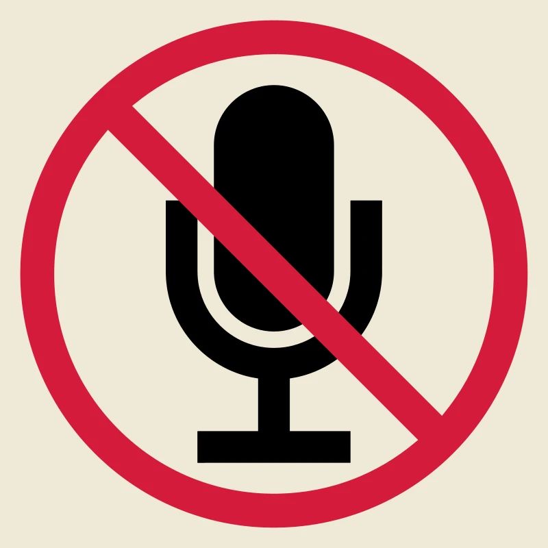 Schild Mute Mikrofon