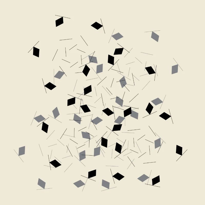 Abstract rhombus pattern black& grey