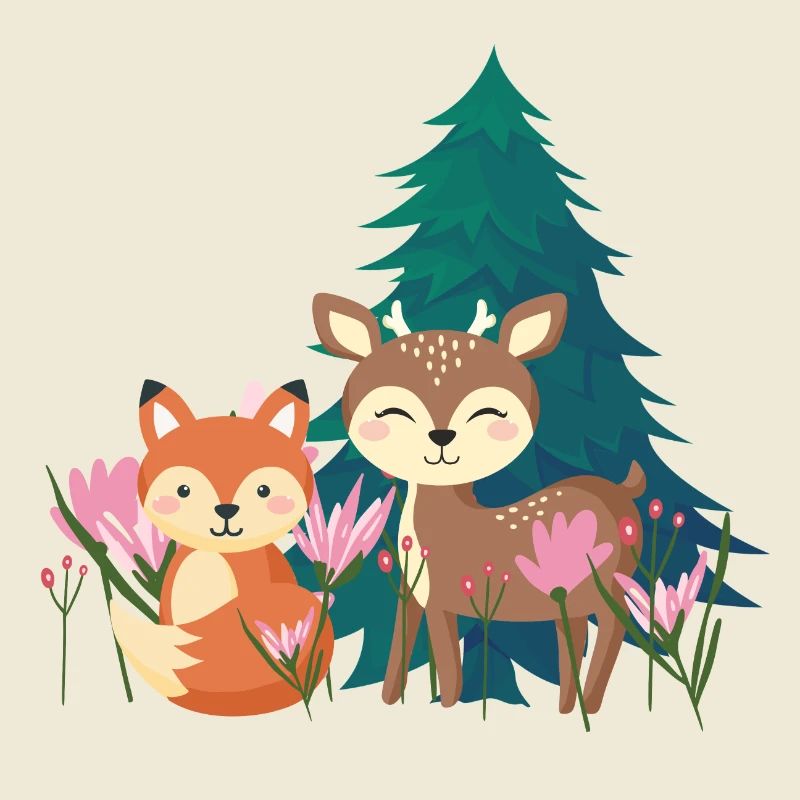 animaux de la forêt mignons
