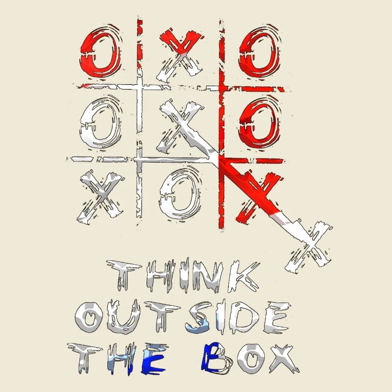 Think outside the box positive thoughts happy