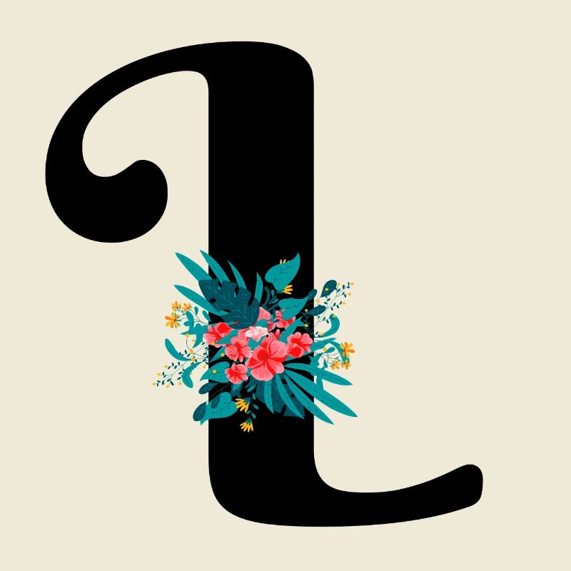 letter L flowered