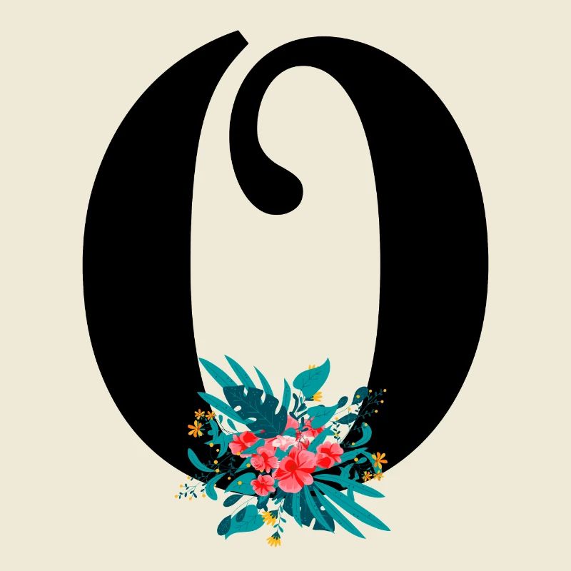 Buchstabe O Blüte
