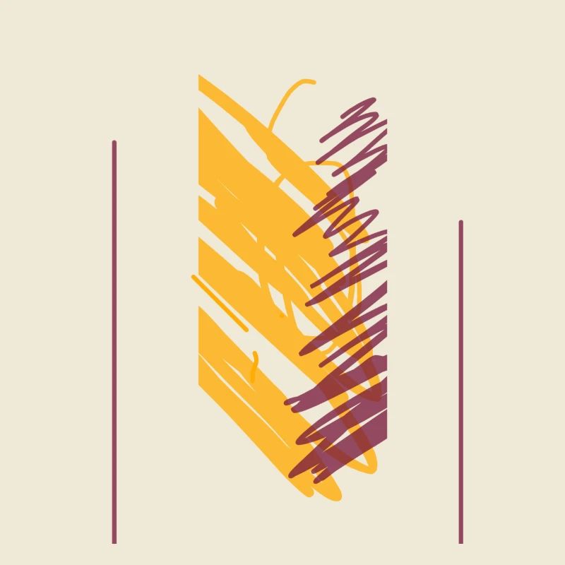 T-shirt with yellow-red pattern
