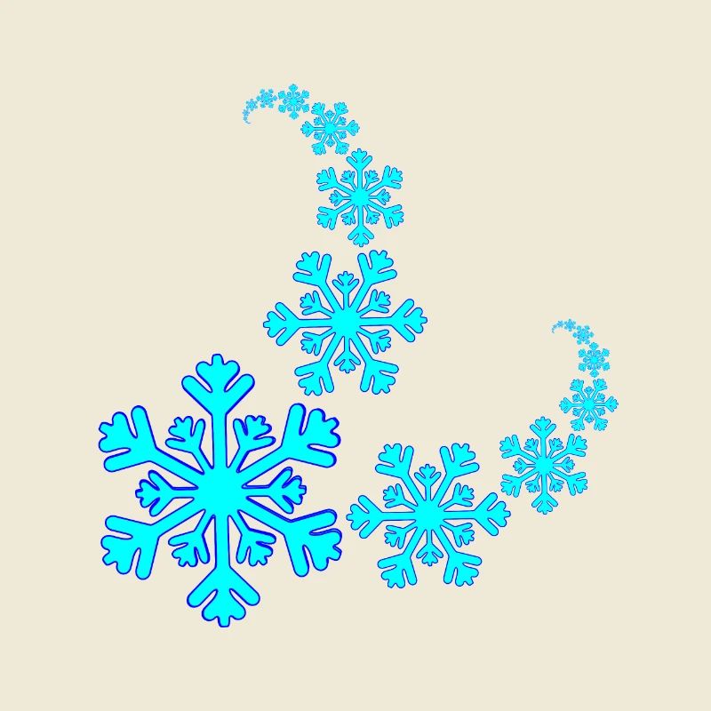 Spirale de flocons de neige
