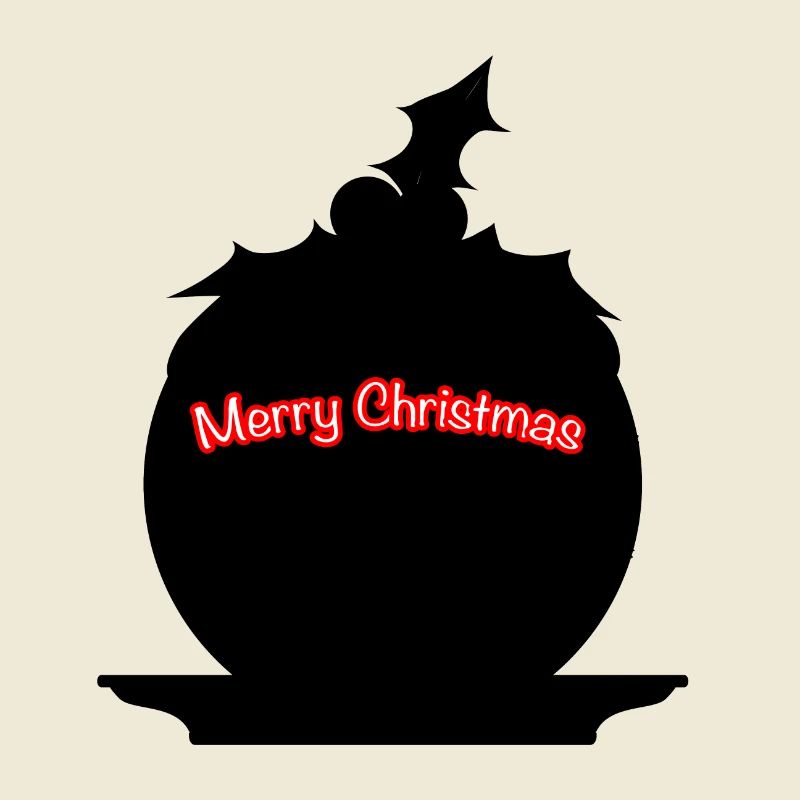 Weihnachtspudding SIlhouette