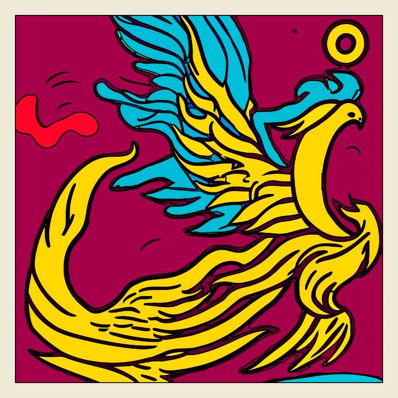 Illustration d’un phénix, style vectoriel