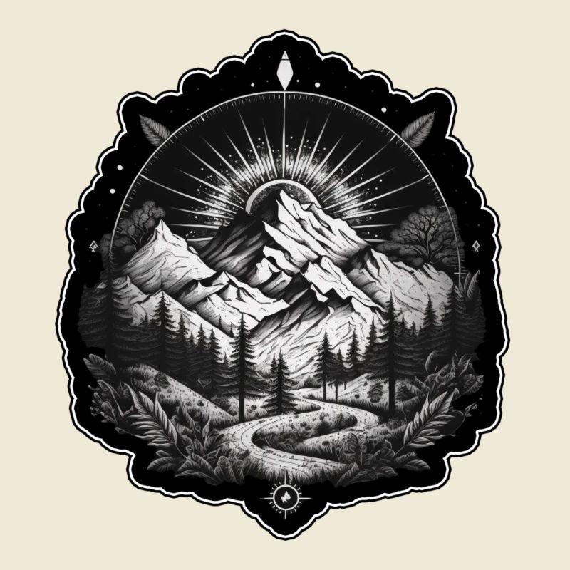 Berge und Kompass 5