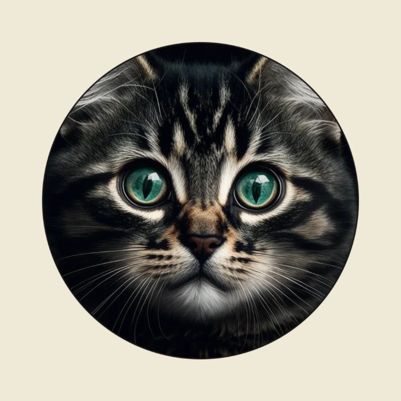 süßes Tabby-Kätzchen mit großen Augen