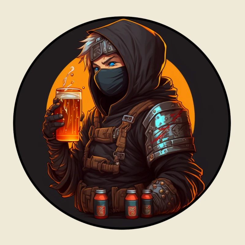 Ninja mit Bier