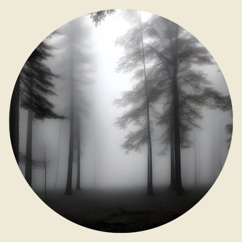Black and white trees