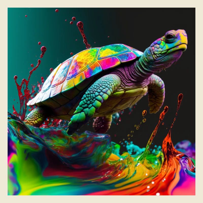 Farbige Schildkröte, einzigartiges Design