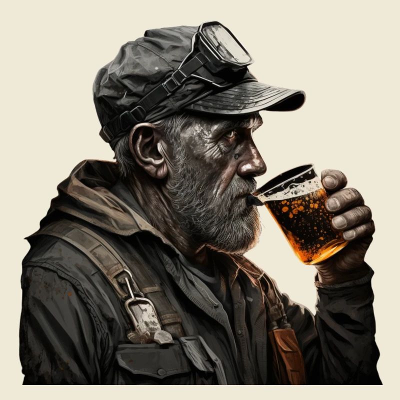 Extraction de bière. Mineur cool