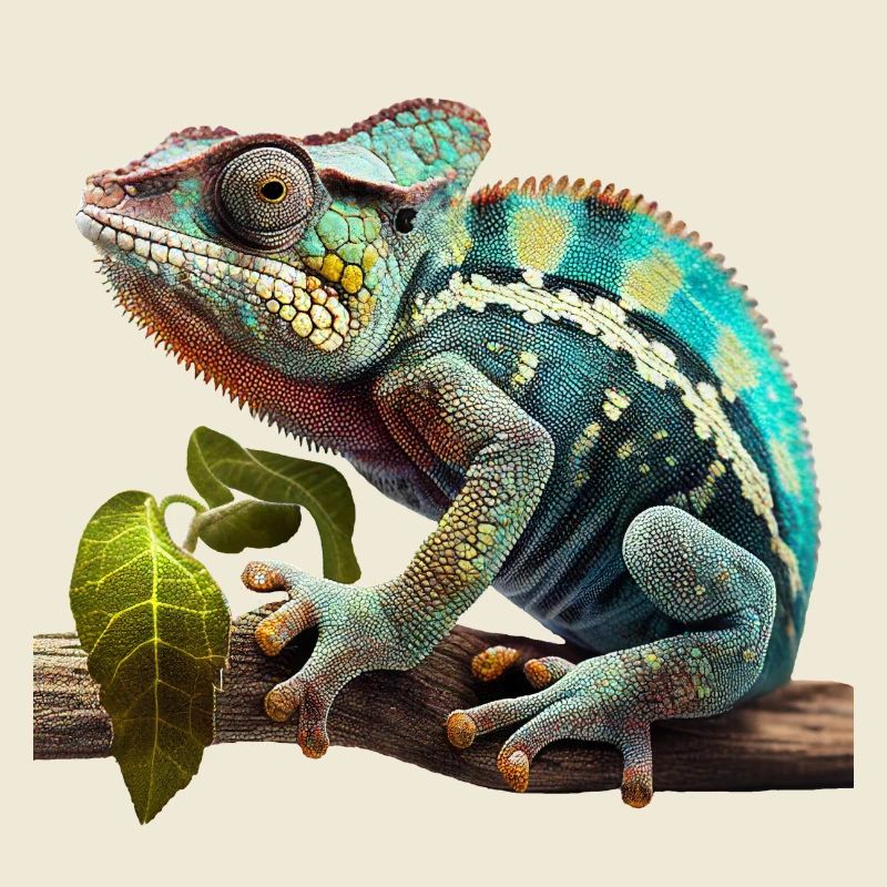 Caméléon sur branche