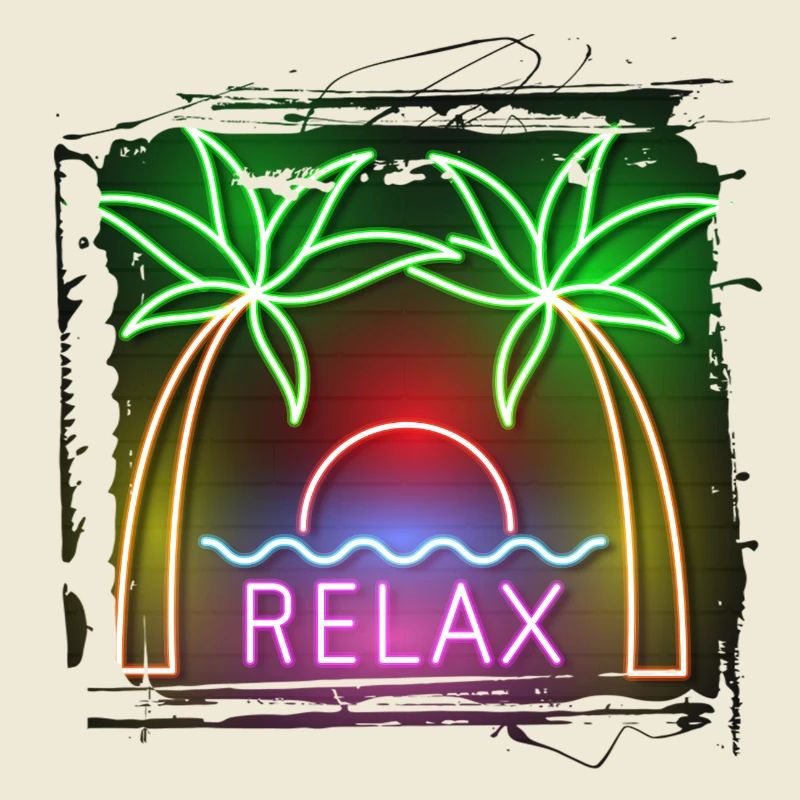 summer beach beach retro sea neon light eng