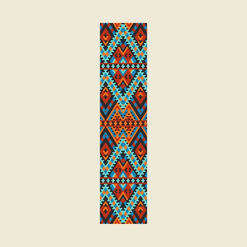 Buchstabe I- Boho-Design, buntes Monogramm