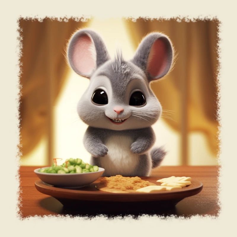 Hungriges Chinchilla junges