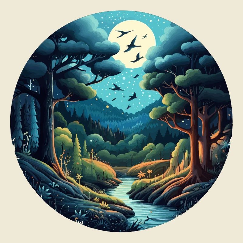 Forêt la nuit