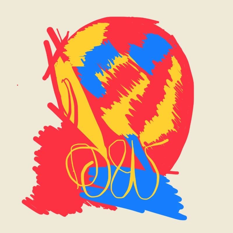 Abstrait bleu-rouge