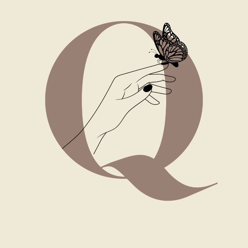 Letter Q Magic butterfly