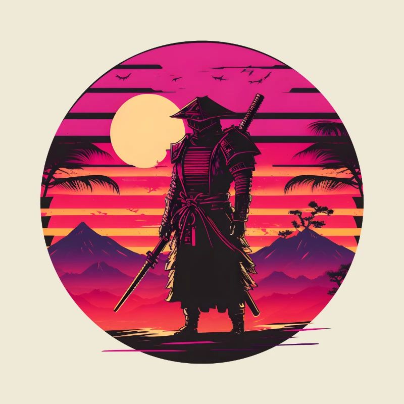 Synthwave Samurai Sunset