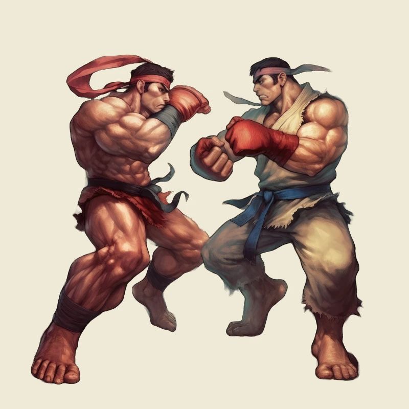 Conceptions dynamiques de style Streetfighter pour le combat