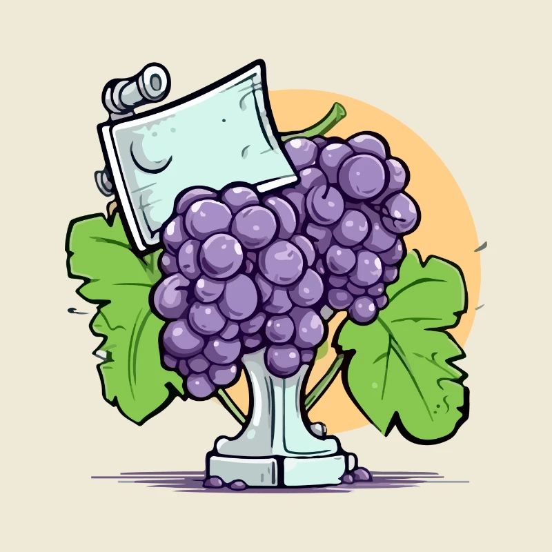 Trophée et grappe de raisin