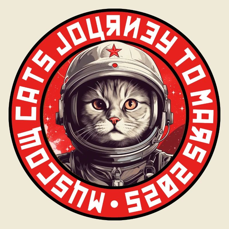 Logo du chat astronaute - soviétique