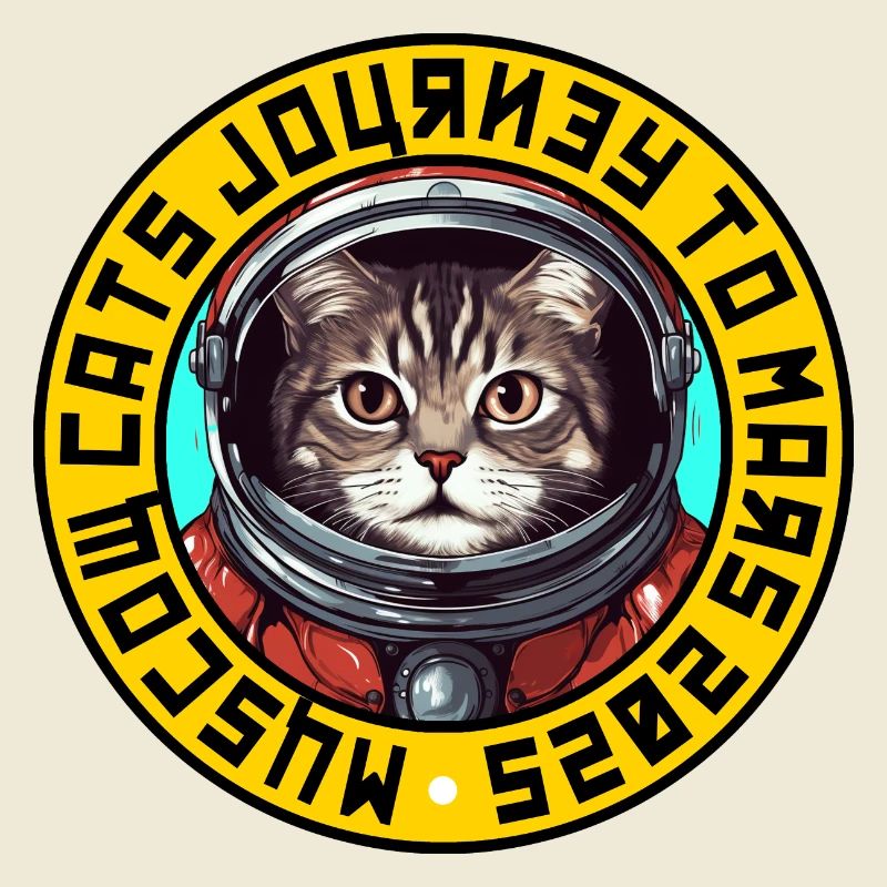 Astronaut Cat Logo 3 - Soviet
