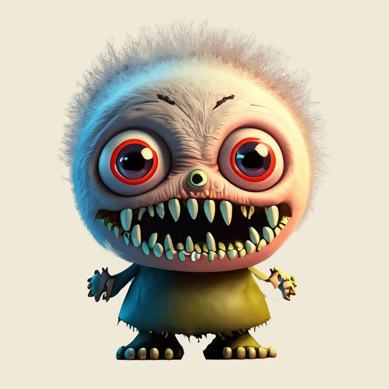 Joyeux Halloween mignon monstre langue de plaisir effrayant