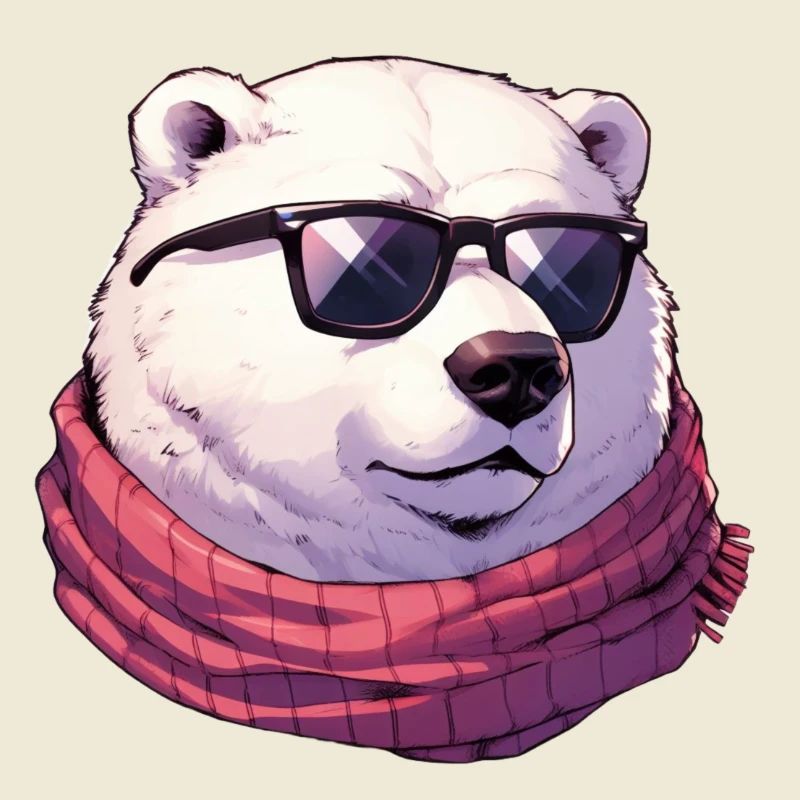 cooler Eisbär mit sonnenbrille