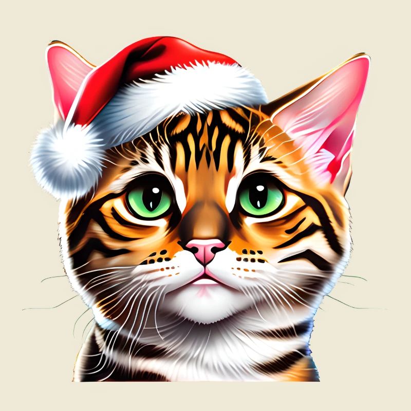 Chat du Bengale Chaton Bengale Chaton Noël