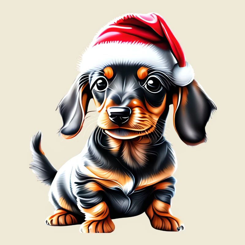 Teckel Noël Chien Noël Teckel Chiot