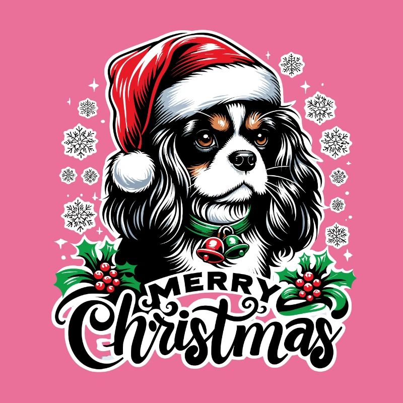 Festive Cavalier King Charles Design