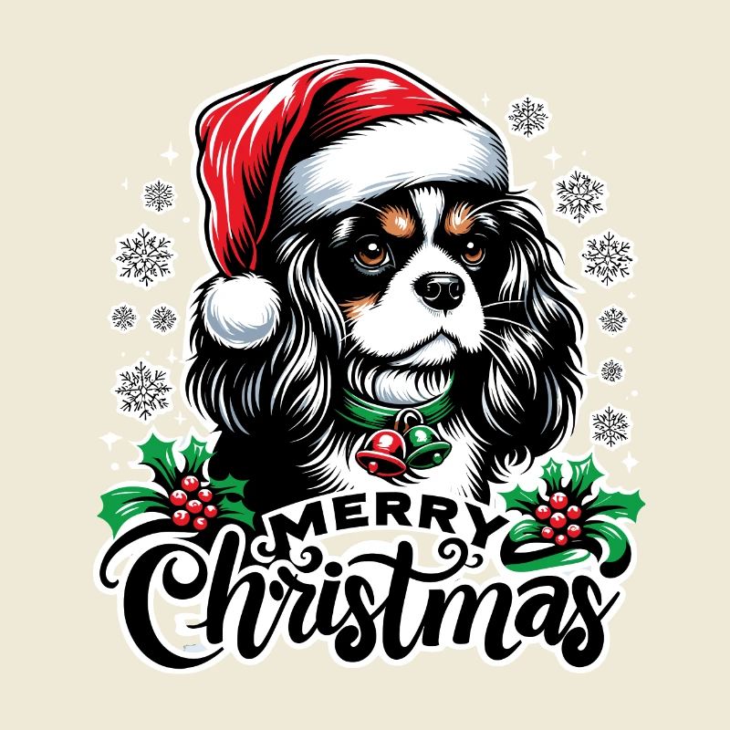 Festive Cavalier King Charles Design