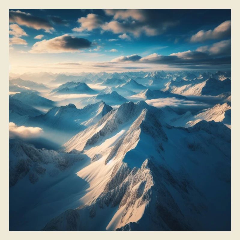 Berglandschaft über den Wolken