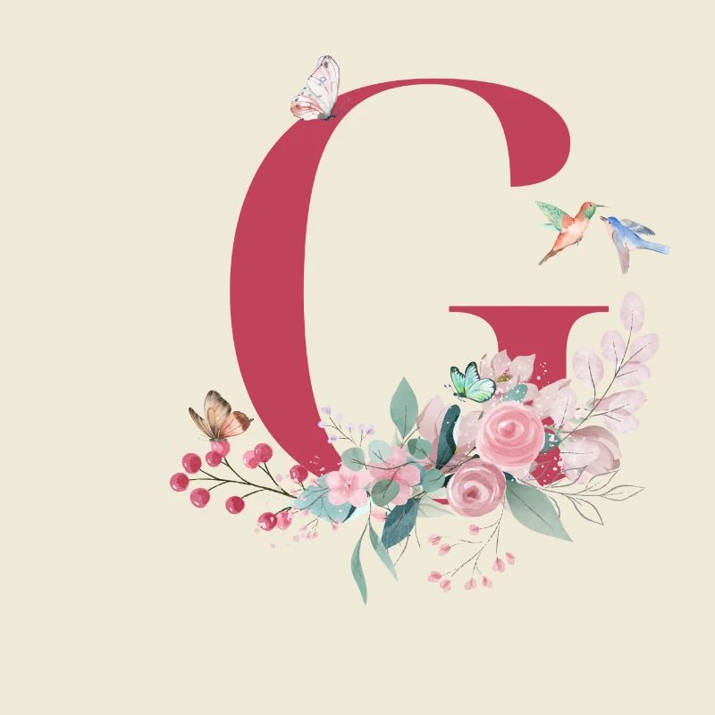 Blumenbuchstabe G - Geschenkidee