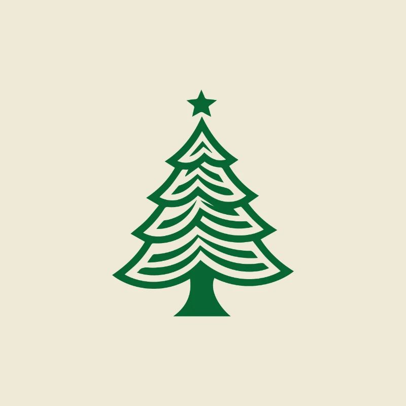 Grüner Weihnachtsbaum Christbaum oder Tannenbaum