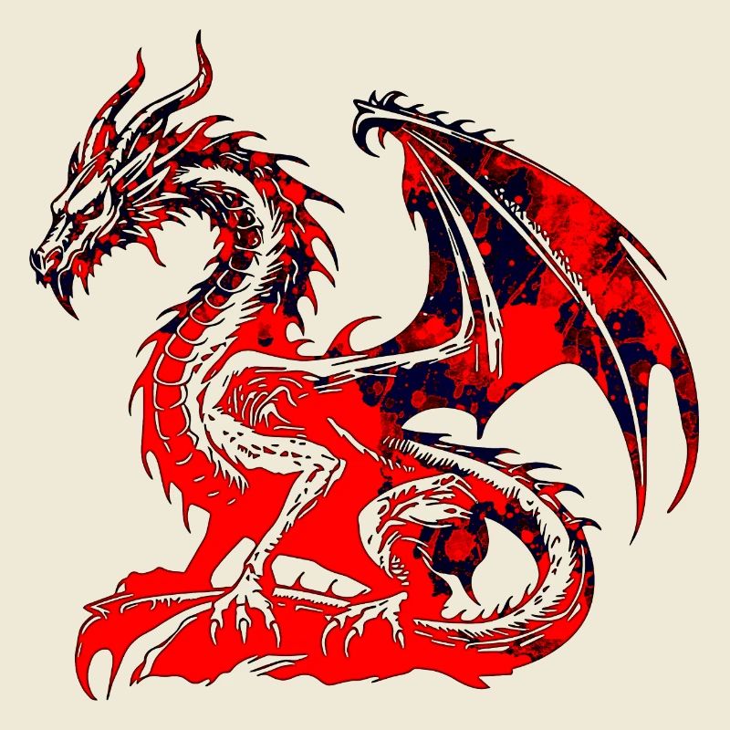 Fantasy Drache Anime Drachenkopf Mythisches Reptil