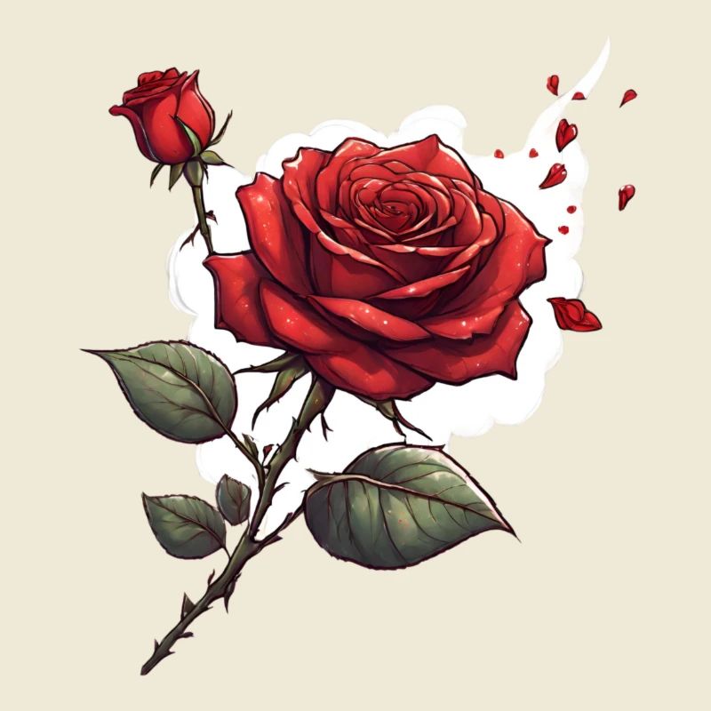 A red rose for lovers for Valentine's Day