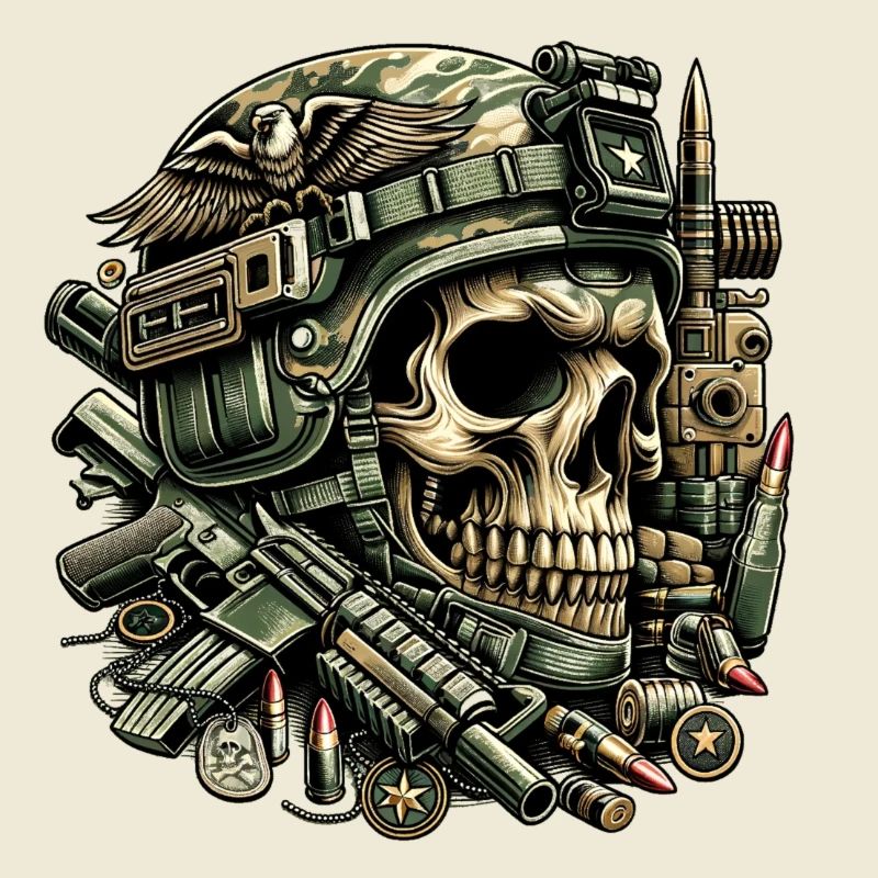 Eagle's Vigilance: Tactical Skull