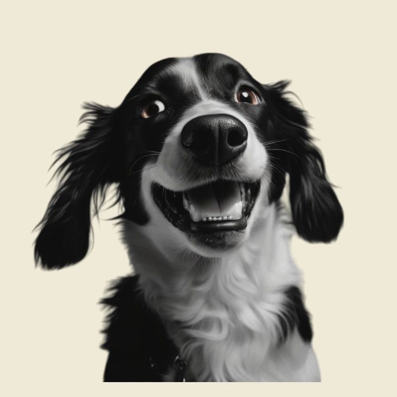 Cane bianco e nero