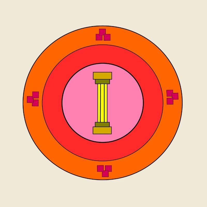 Emblem mit Säule
