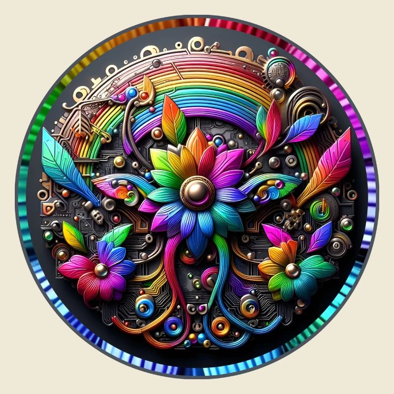 Mechanical Rainbow Flower 3