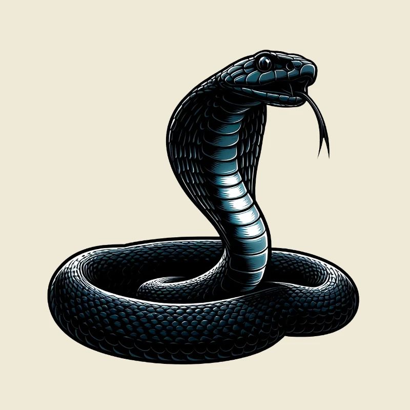 Schwarze Mamba Schlange