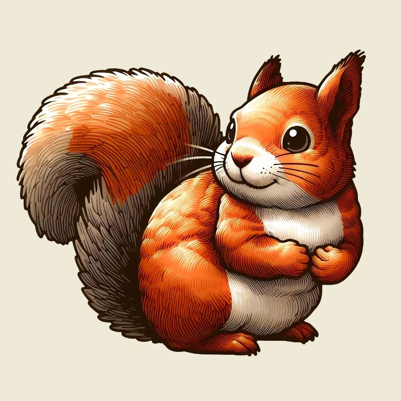 Ecureuil Roux Mignon