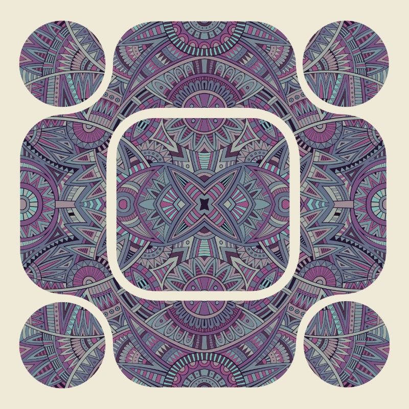 Purple Aztec Abstract