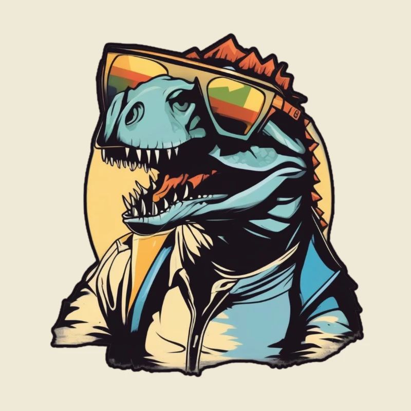 Dinosaurier Coolness: Dein Dino im Retro-Style