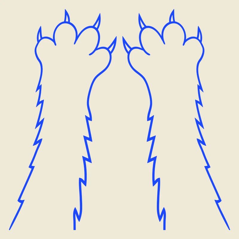 Chats, griffes, pattes, pattes, griffes acérées, grattage