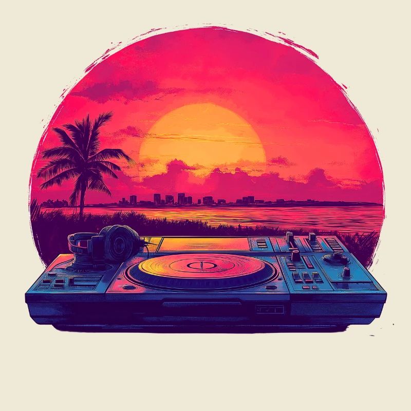 DJ sur la plage